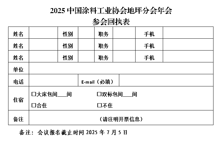 参会回执表